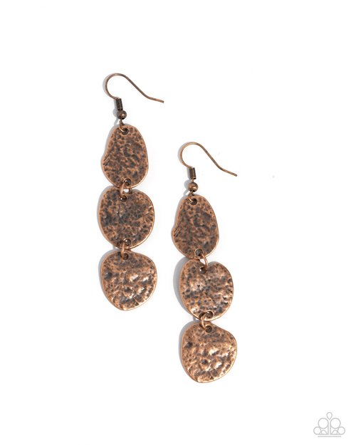 Ancient Archive - Copper - Paparazzi Earring Image