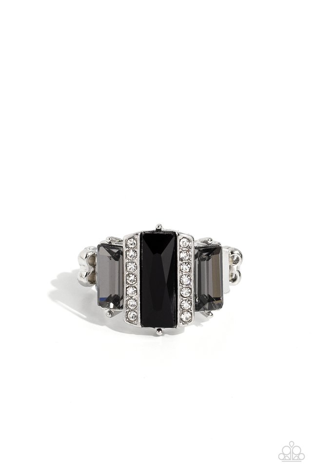 ​A GLITZY Verdict - Black - Paparazzi Ring Image