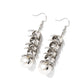 ​Ocean FROND Property - White - Paparazzi Earring Image