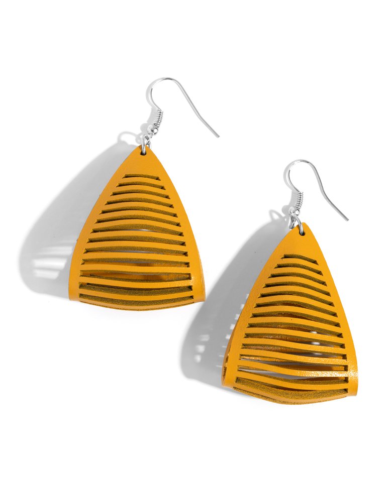 ​In and OUTBACK - Yellow - Paparazzi Earring Image