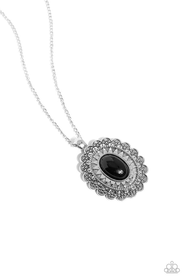 ​Mesa Medallion - Black - Paparazzi Necklace Image