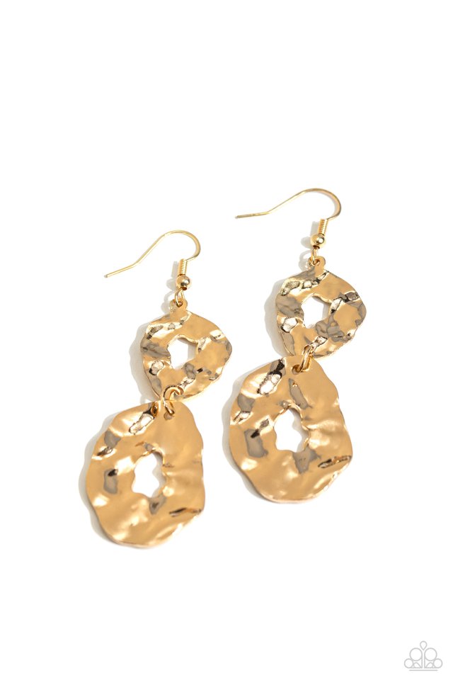 Gallery Gravitas - Gold - Paparazzi Earring Image