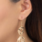 Gallery Gravitas - Gold - Paparazzi Earring Image