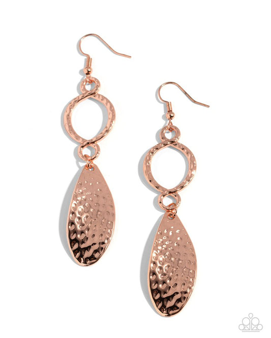 ​Thrift Shop Trove - Copper - Paparazzi Earring Image