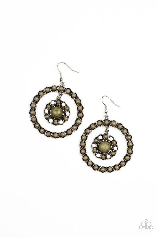 ​Saguaro Sanctuary - Green - Paparazzi Earring Image