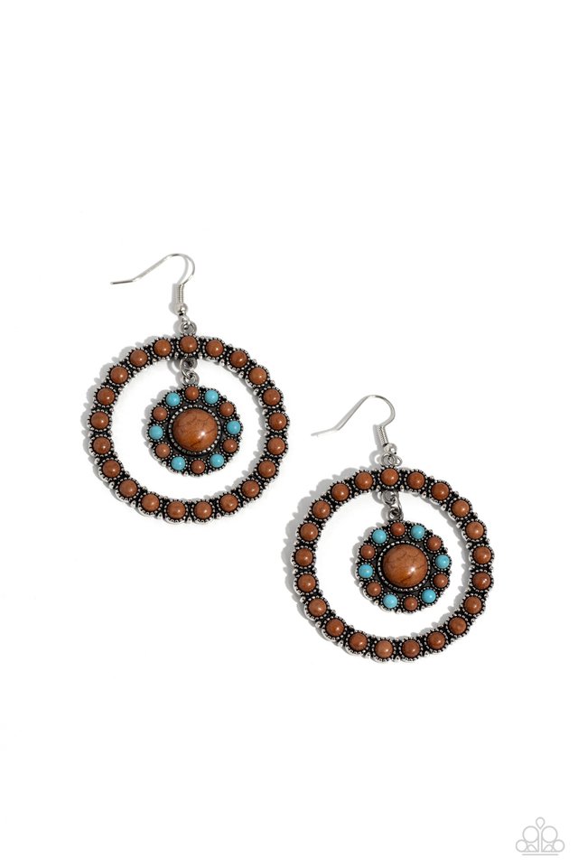 ​Saguaro Sanctuary - Brown - Paparazzi Earring Image