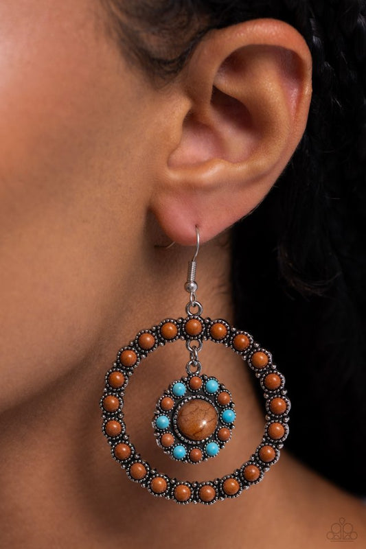 ​Saguaro Sanctuary - Brown - Paparazzi Earring Image