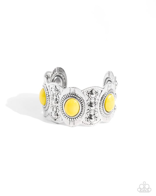 ​Exotic Excavation - Yellow - Paparazzi Bracelet Image