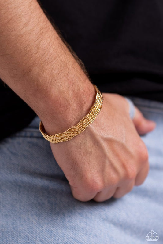 Urban Zone - Gold - Paparazzi Bracelet Image