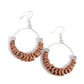 Capriciously Crimped - Brown - Paparazzi Earring Image