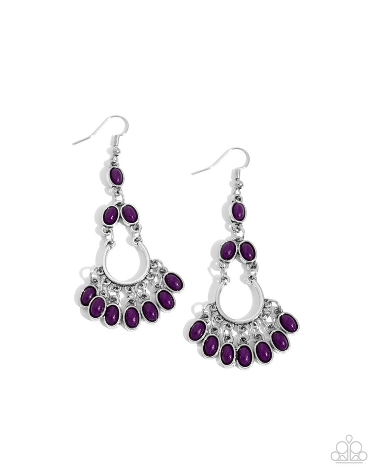 Girly Girl Getup - Purple - Paparazzi Earring Image