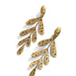 ​Jungle Fauna - Brass - Paparazzi Earring Image