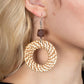 ​Wildly Wicker - Brown - Paparazzi Earring Image