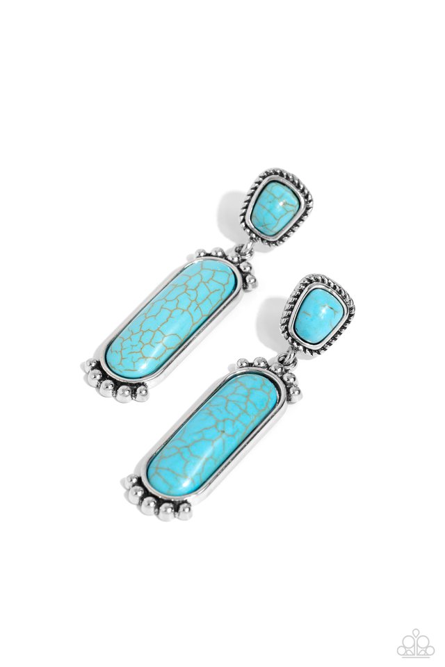 Southern Charm - Blue - Paparazzi Earring Image