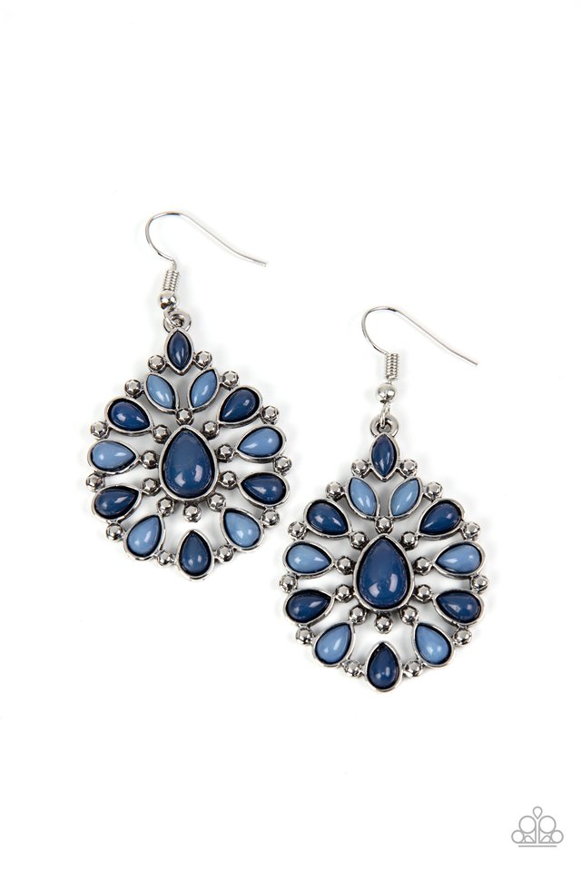 ​Lively Luncheon - Blue - Paparazzi Earring Image