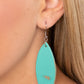 Leather Lounge - Blue - Paparazzi Earring Image