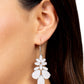 Fashionista Fiesta - White - Paparazzi Earring Image