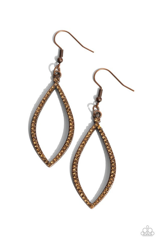 Twinkly Treat - Copper - Paparazzi Earring Image