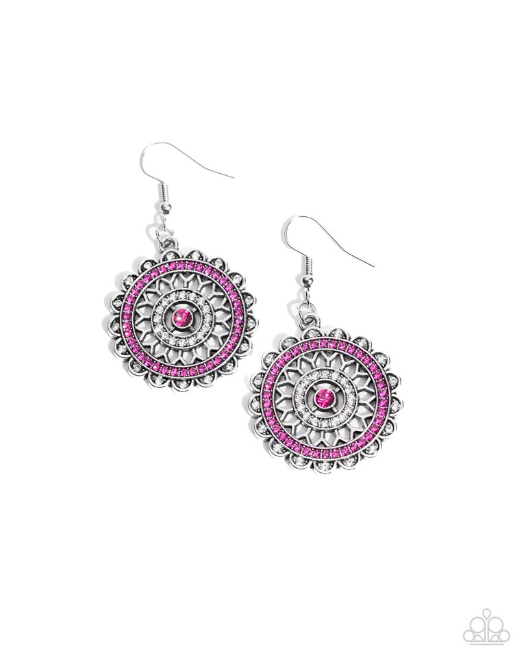 Twinkly Translation - Pink - Paparazzi Earring Image