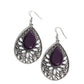 Floral Fairytale - Purple - Paparazzi Earring Image