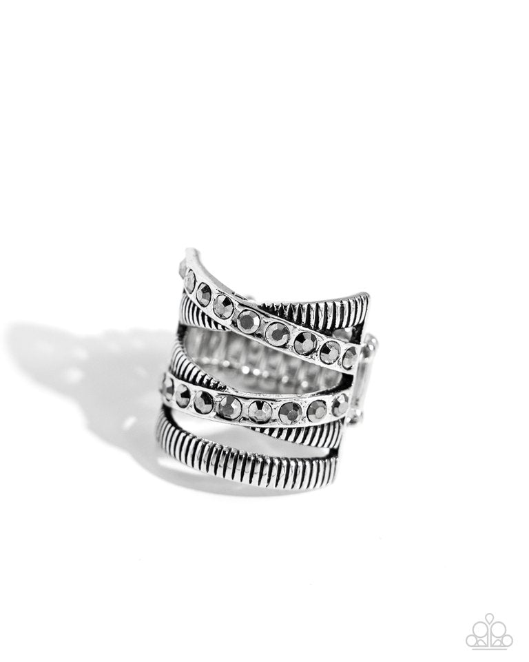 Industrial Intersection - Silver - Paparazzi Ring Image