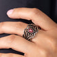Beautifully BEAD-azzled - Red - Paparazzi Ring Image