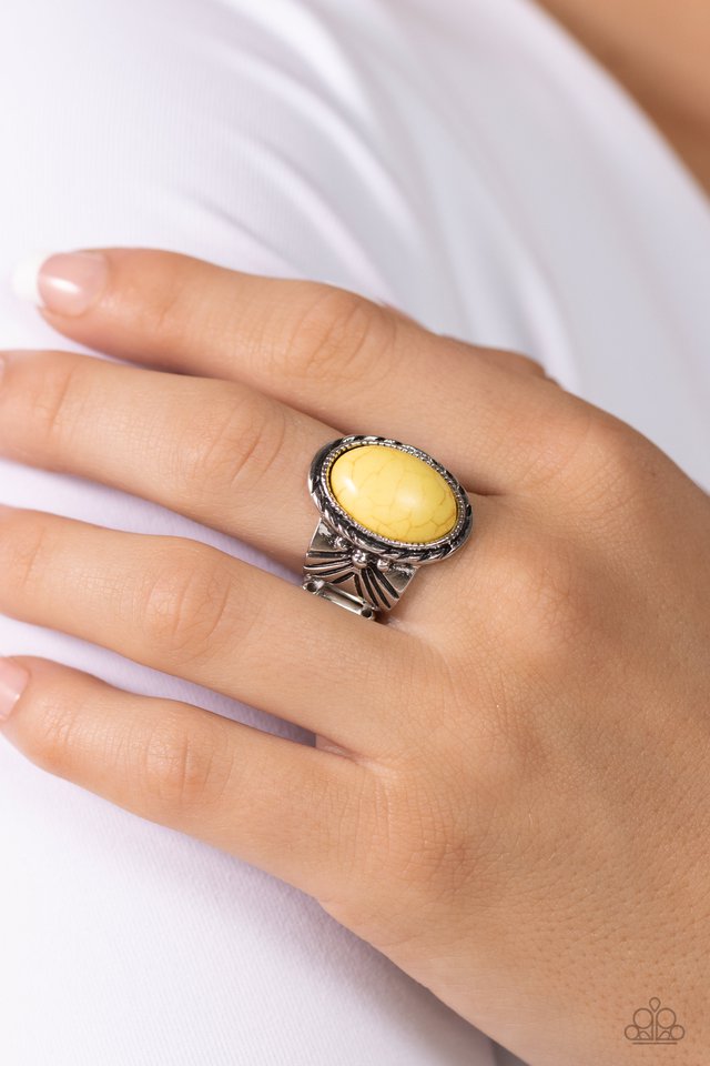 Earthen-WEAR - Yellow - Paparazzi Ring Image