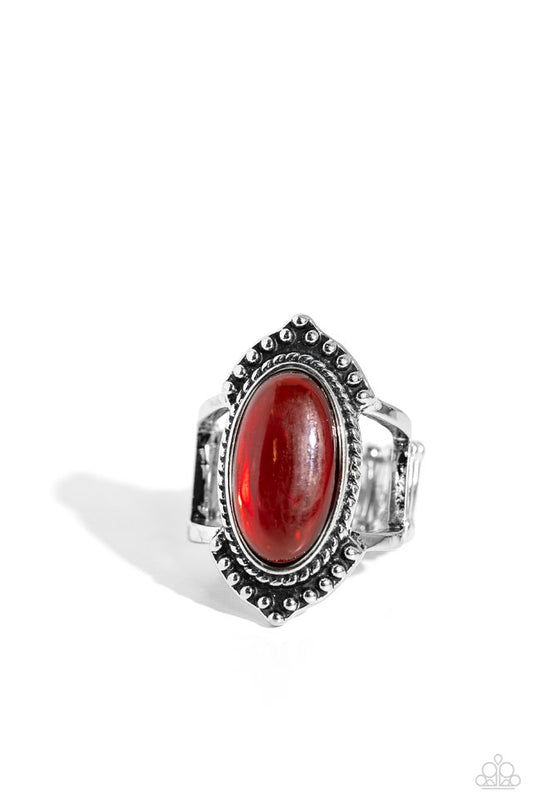 Coquettishly Casablanca - Red - Paparazzi Ring Image