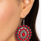 Bohemian Badlands - Red - Paparazzi Earring Image