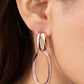 Pull OVAL! - Copper - Paparazzi Earring Image