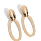 Pull OVAL! - Gold - Paparazzi Earring Image