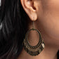 Homestead Hustle - Brass - Paparazzi Earring Image