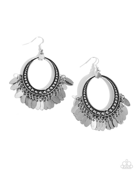 Homestead Hustle - Silver - Paparazzi Earring Image