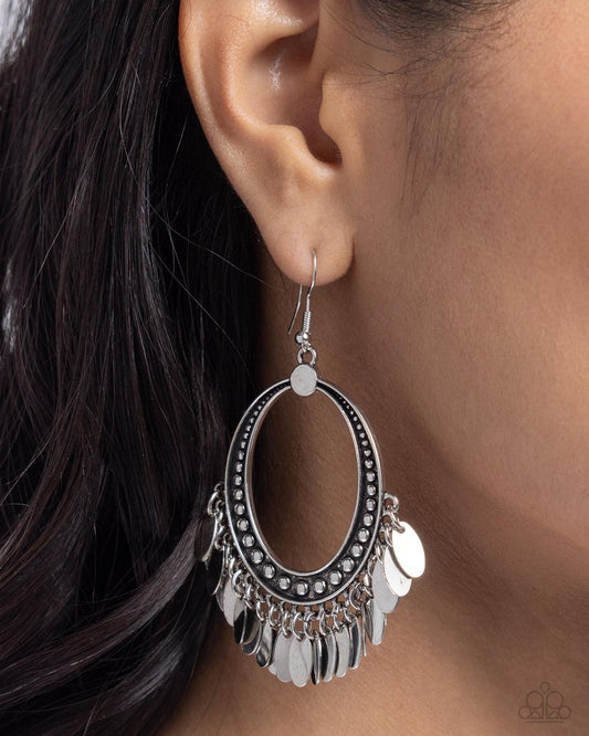 Homestead Hustle - Silver - Paparazzi Earring Image