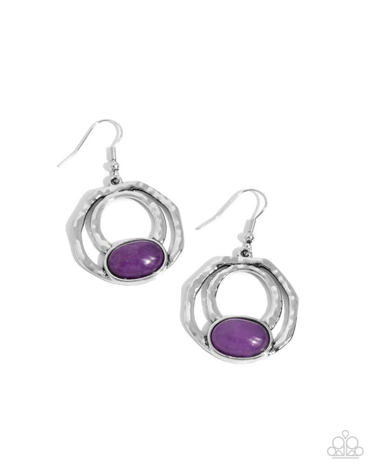 Terrestrial Retreat - Purple - Paparazzi Earring Image