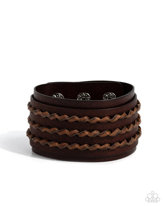 Western Twist - Brown - Paparazzi Bracelet Image