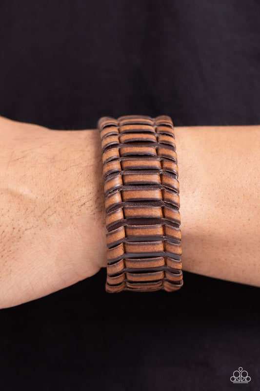 Western WRAP-ture - Brown - Paparazzi Bracelet Image