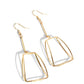 Trapezoidal Transcendence - Gold - Paparazzi Earring Image