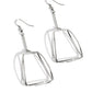 Trapezoidal Transcendence - Silver - Paparazzi Earring Image