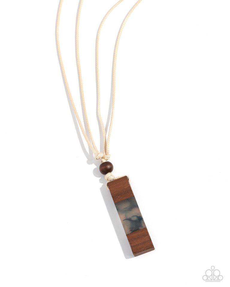 Timber Totem - Blue - Paparazzi Necklace Image