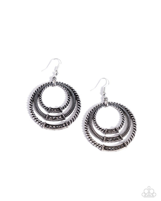 Contemporary Culture - Silver - Paparazzi Earring Image