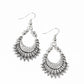Lunar Luxury - Silver - Paparazzi Earring Image
