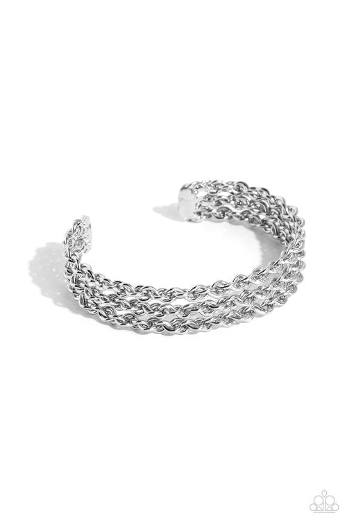 Pit Crew - Silver - Paparazzi Bracelet Image