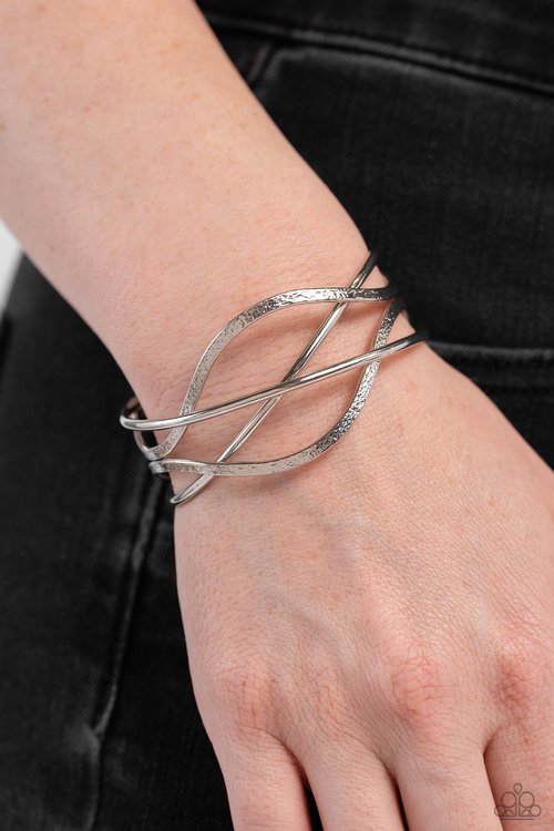 Fierce Fusion - Silver - Paparazzi Bracelet Image