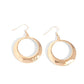 Retro Radius - Gold - Paparazzi Earring Image