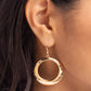 Retro Radius - Gold - Paparazzi Earring Image