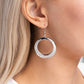 Retro Radius - Silver - Paparazzi Earring Image