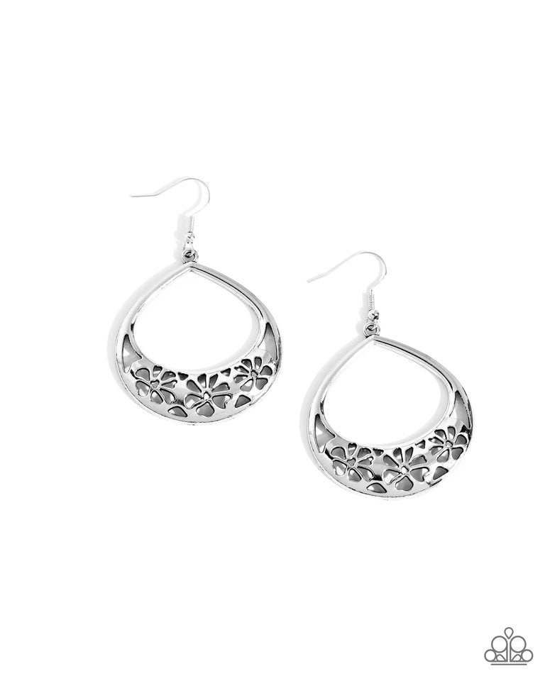 Island Ambrosia - Silver - Paparazzi Earring Image