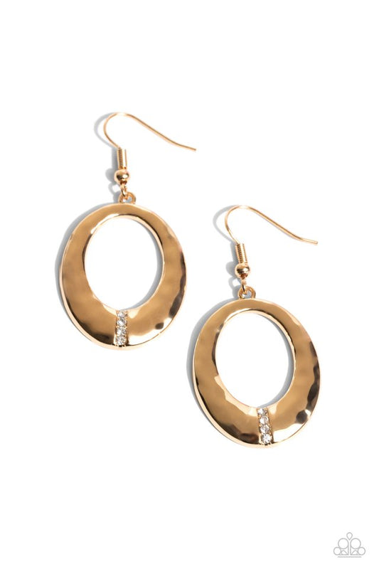Center Stage Classic - Gold - Paparazzi Earring Image