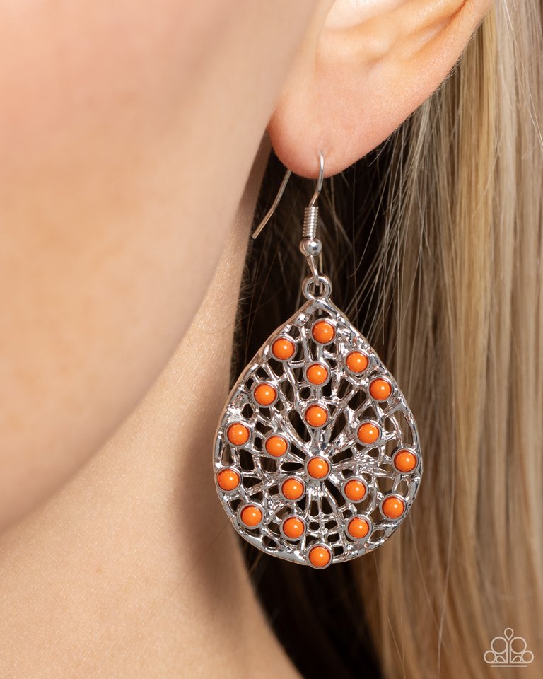 Botanical Berries - Orange - Paparazzi Earring Image